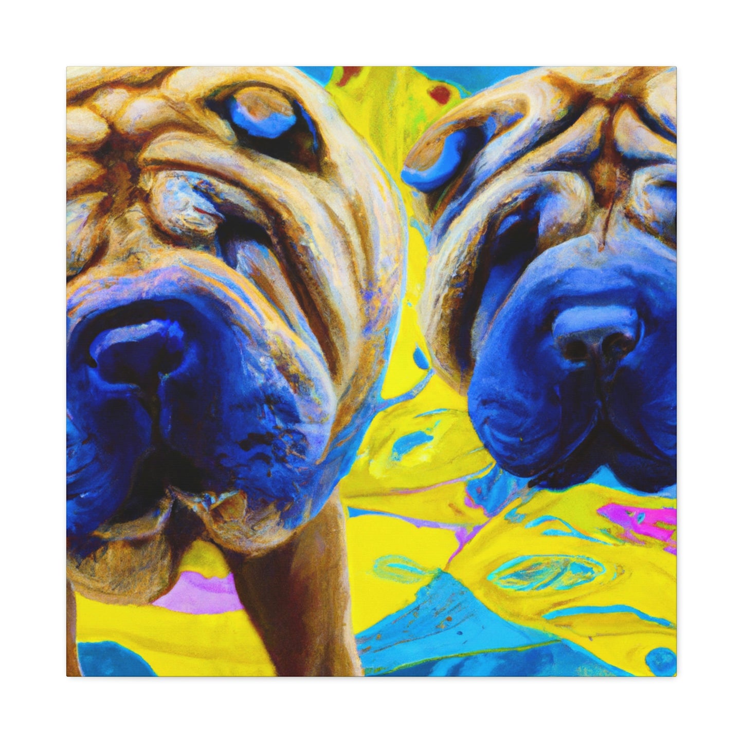 Sleeping Shar Pei Dream - Canvas