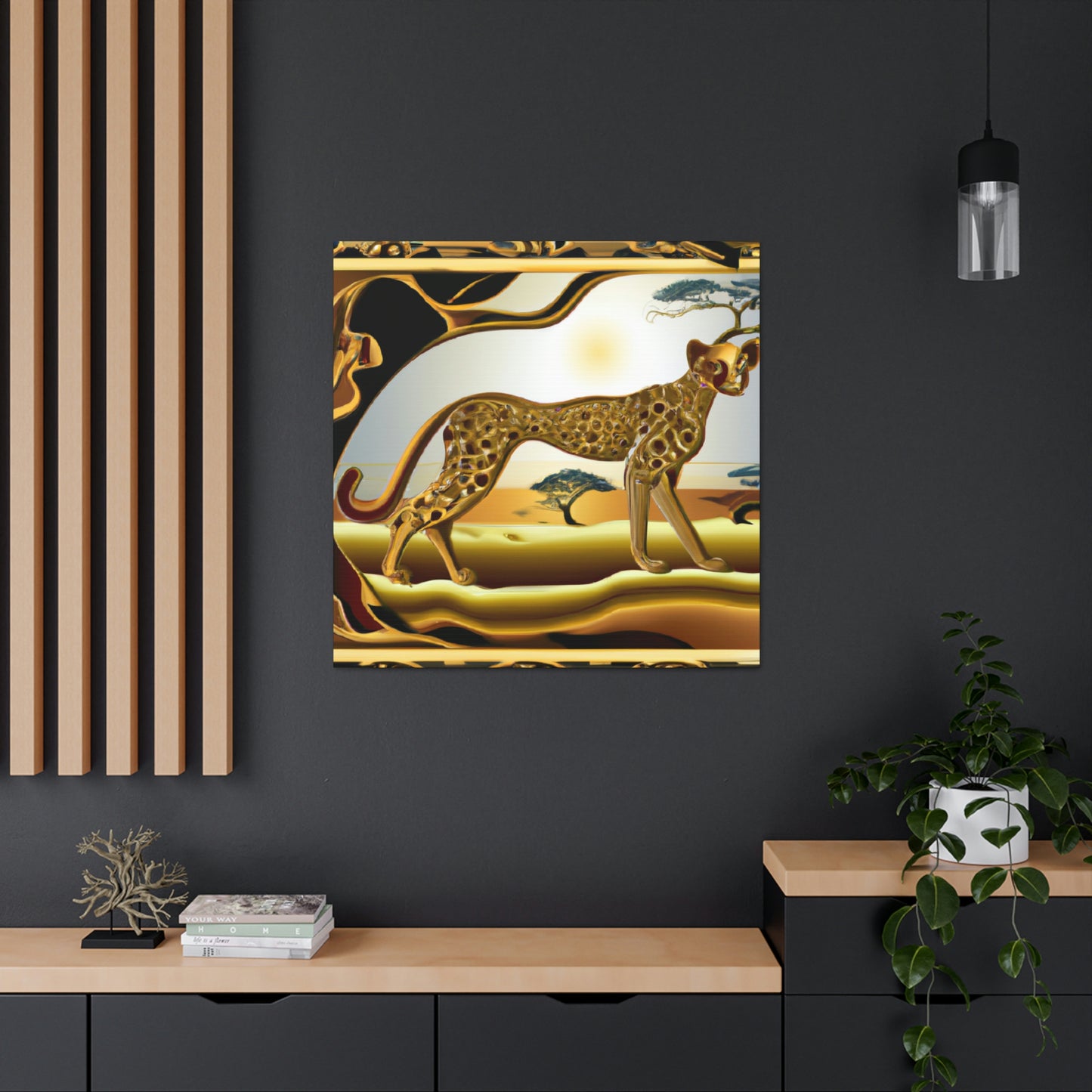 Cheetah Art Deco Glide - Canvas