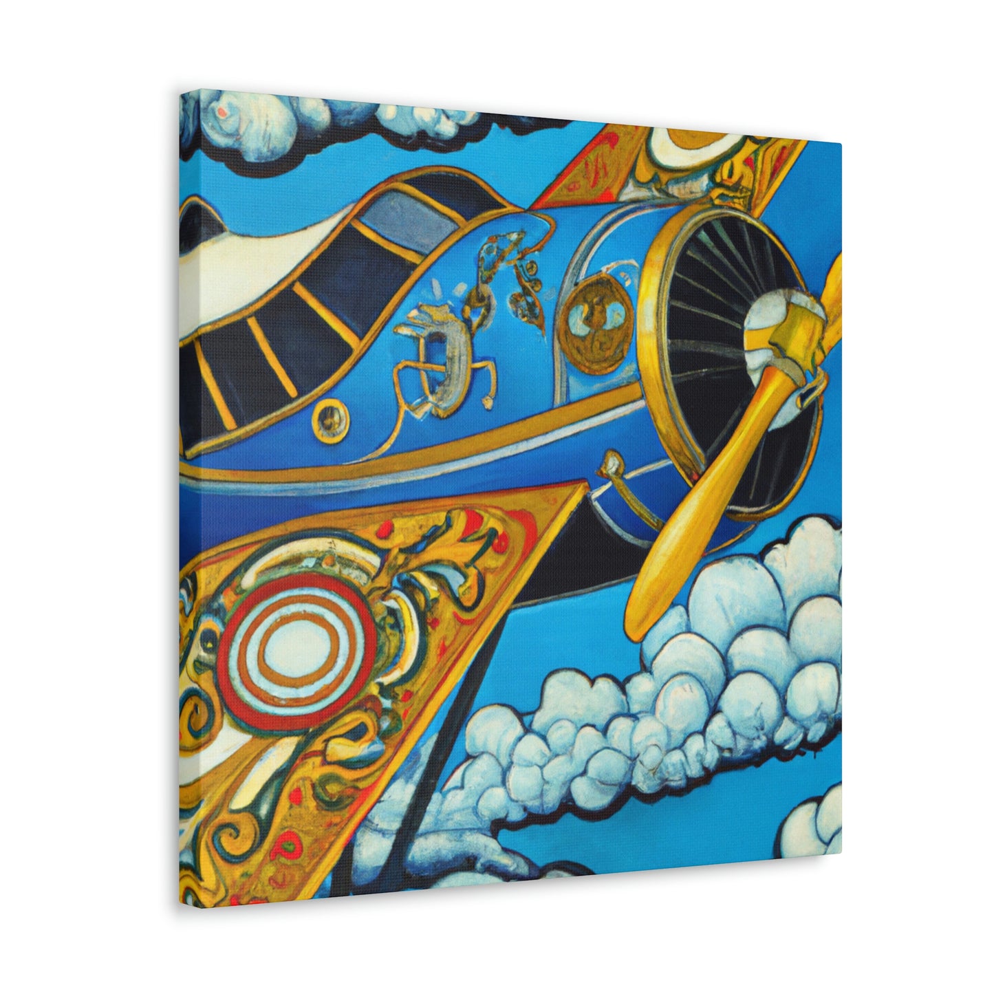 "Vintage Plane Symphony" - Canvas