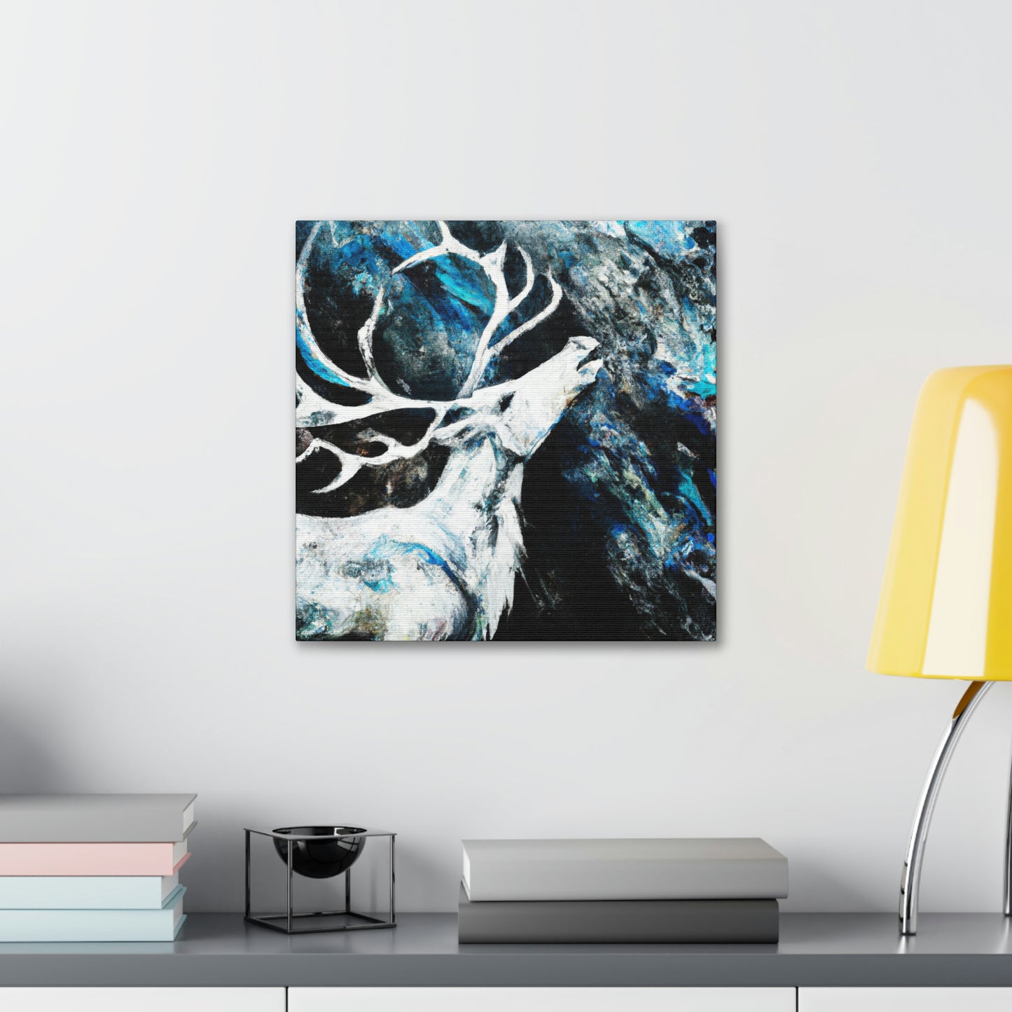 "Reindeer Abstract Expression" - Canvas