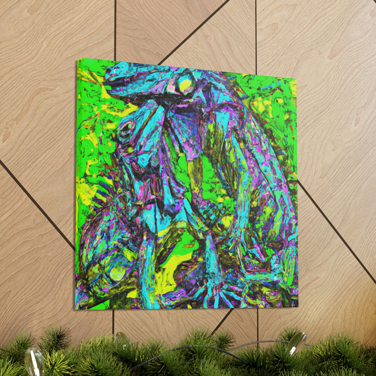 "Iguanas in Abstract". - Canvas