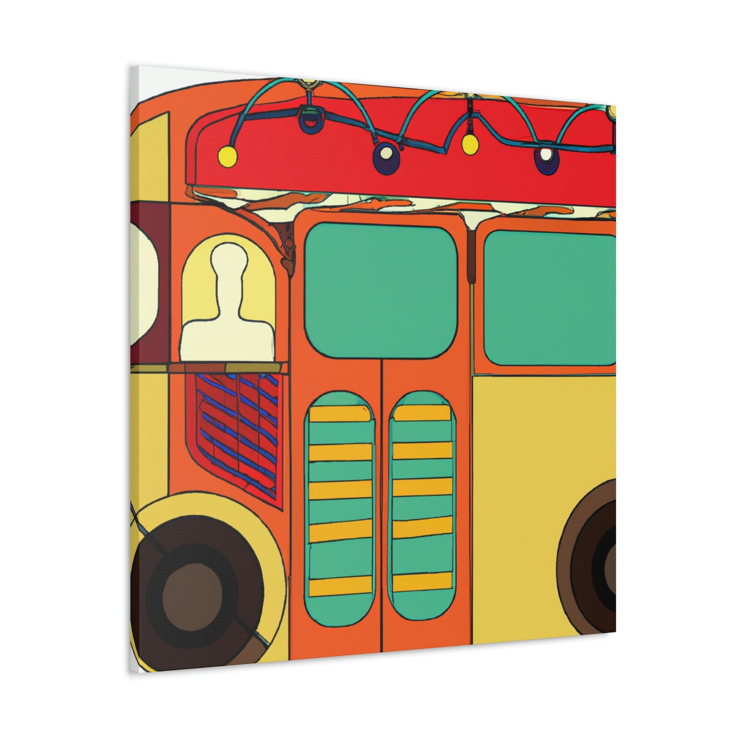 "Bus In Art Deco" - Canvas