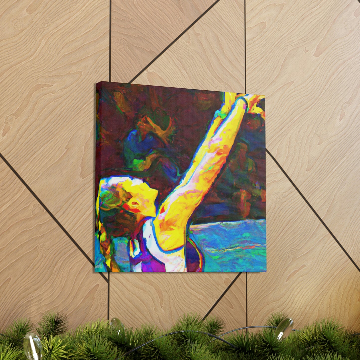 Volleyball in Colorful Motion - Canvas