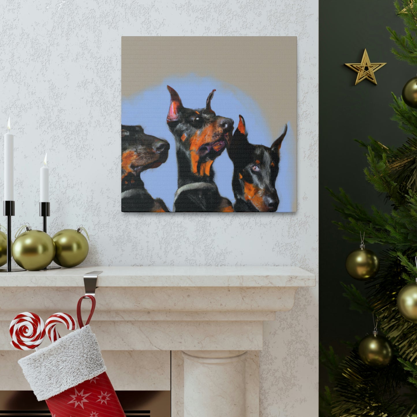 Doberman in Stillness - Canvas