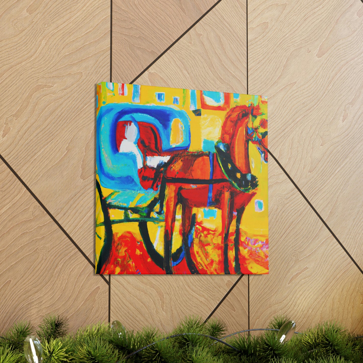 "Horse Drawn Carriage Ride" - Canvas