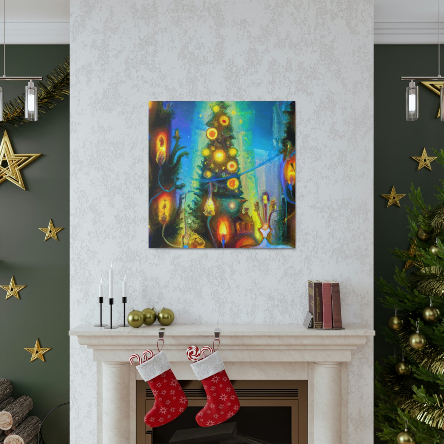 "Christmas Lights Illuminate". - Canvas