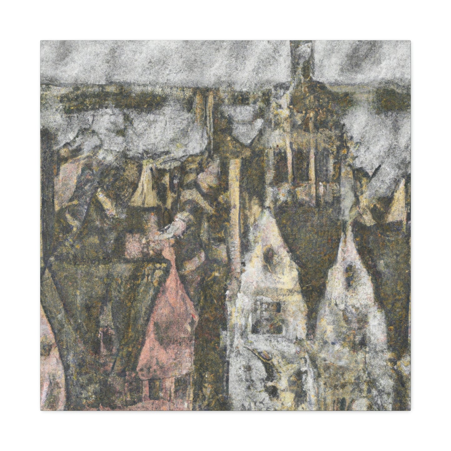 "Tudor Pointillist Dream" - Canvas