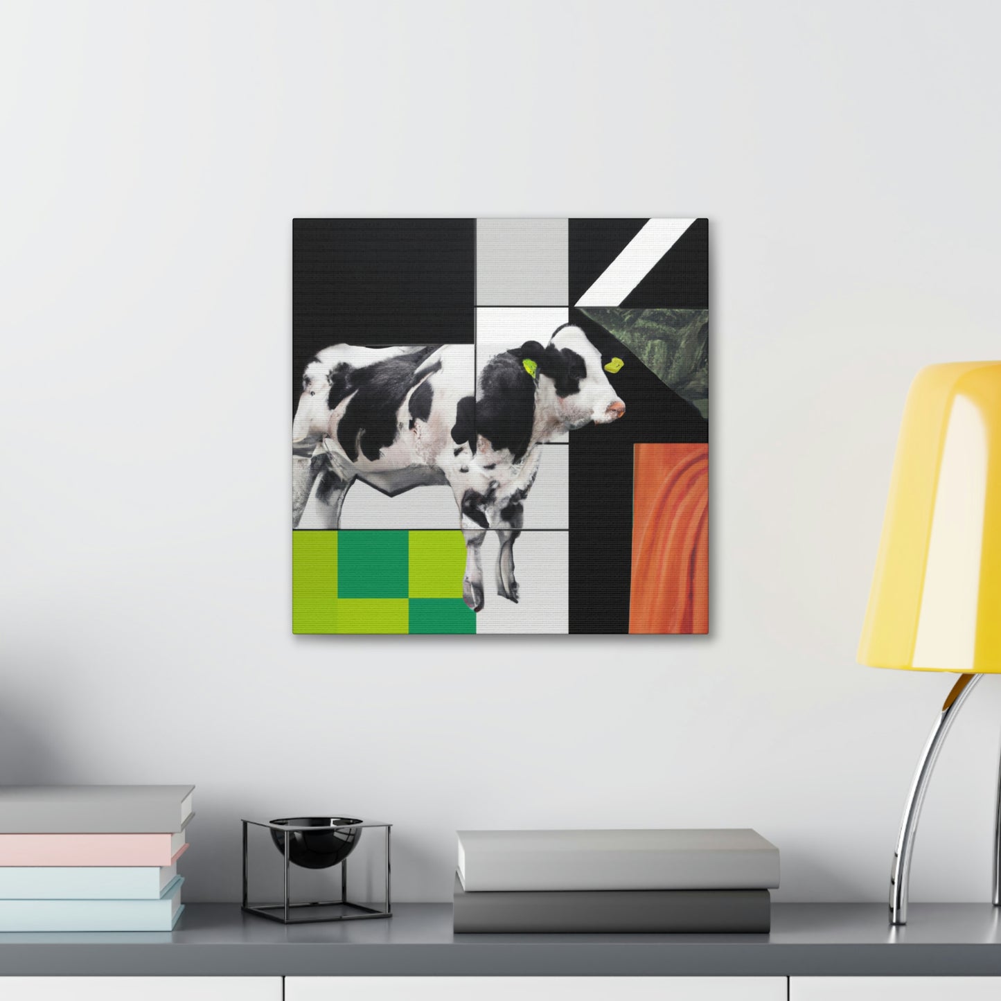 Cow's Lifelike Lament - Canvas