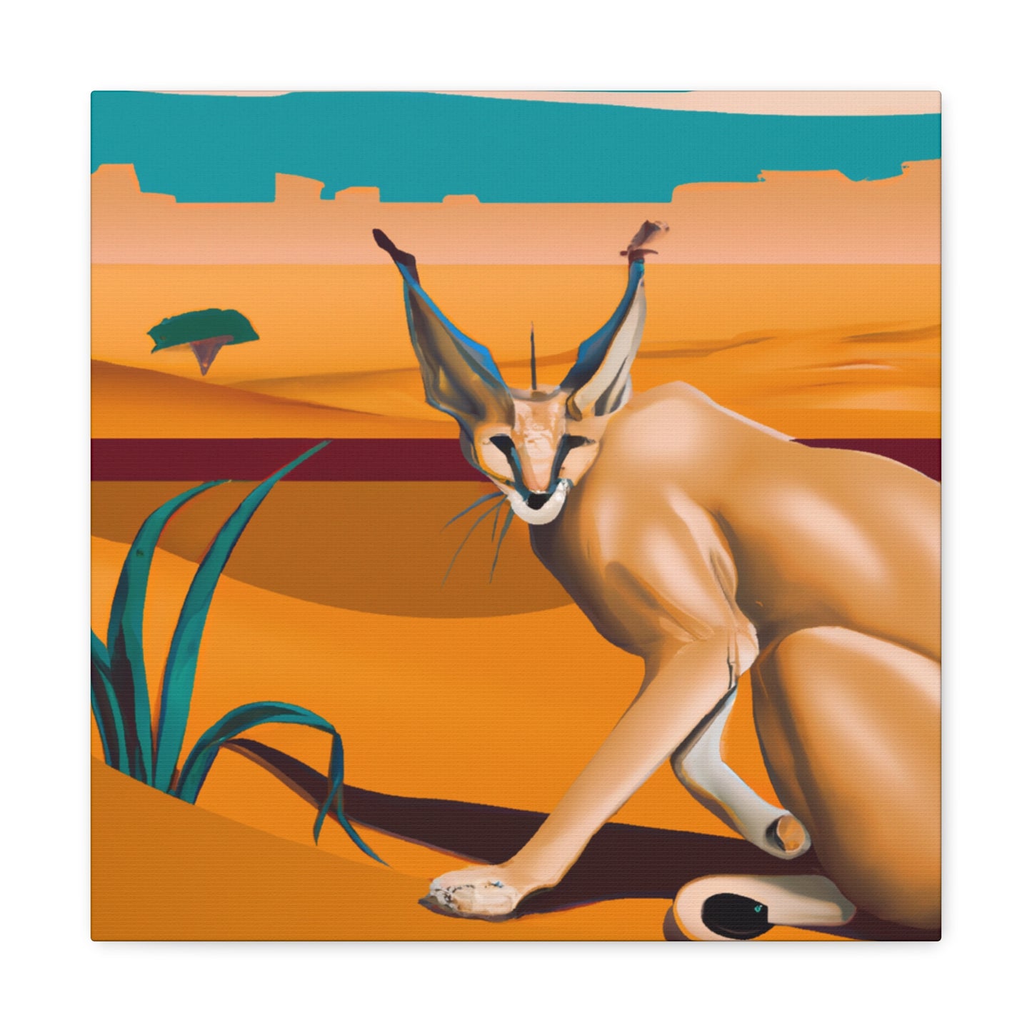 "Caracal's Classic Shine" - Canvas