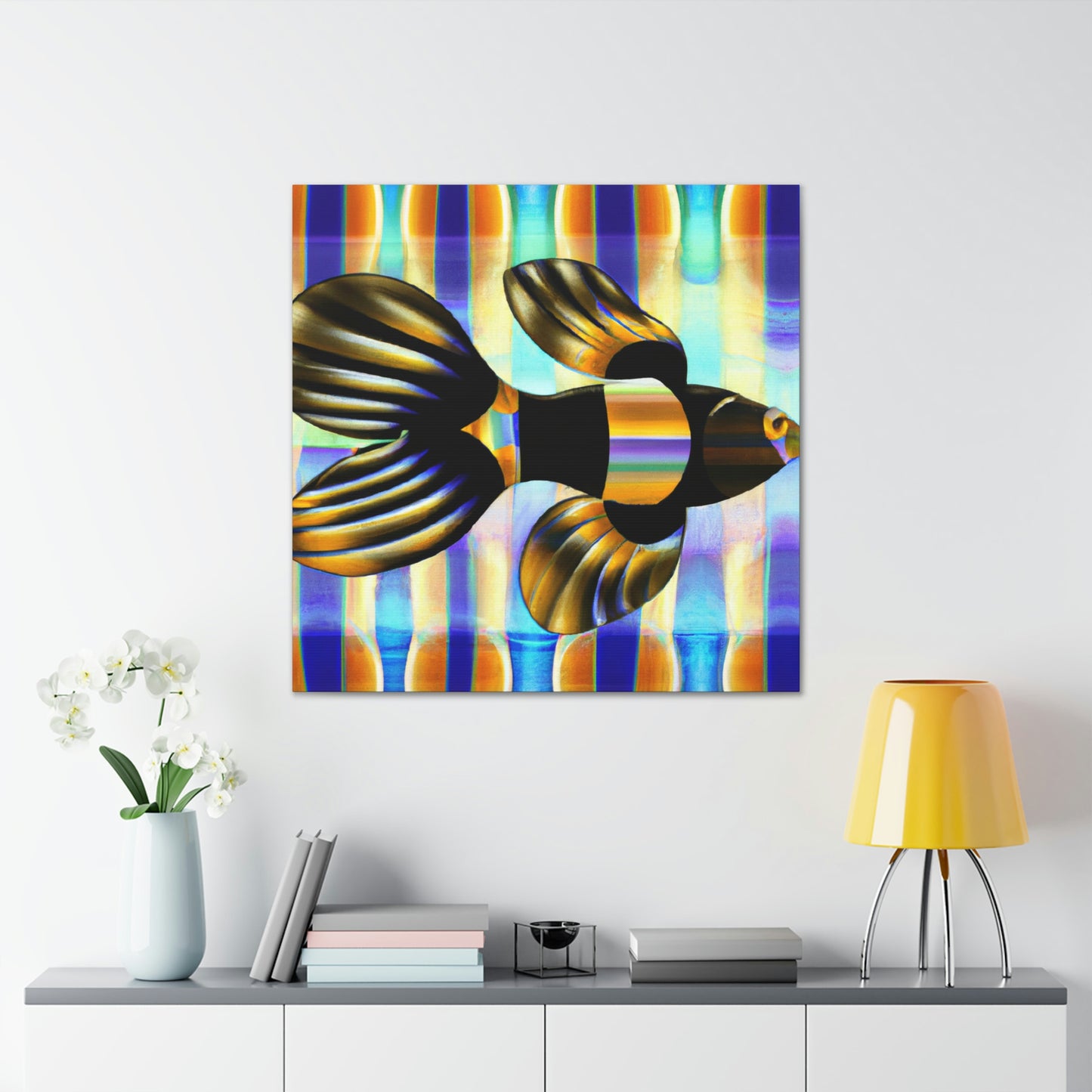 Glimmering Guppy Splendour - Canvas