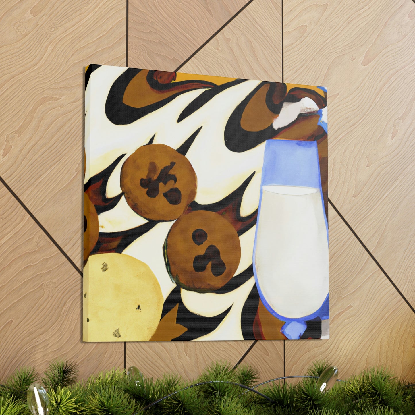 "Milk and Cookies Deco" - Canvas