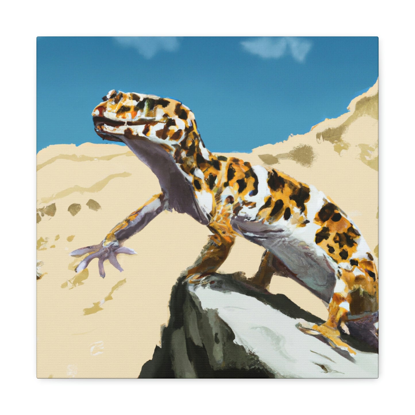 Leopard Gecko Elegance - Canvas