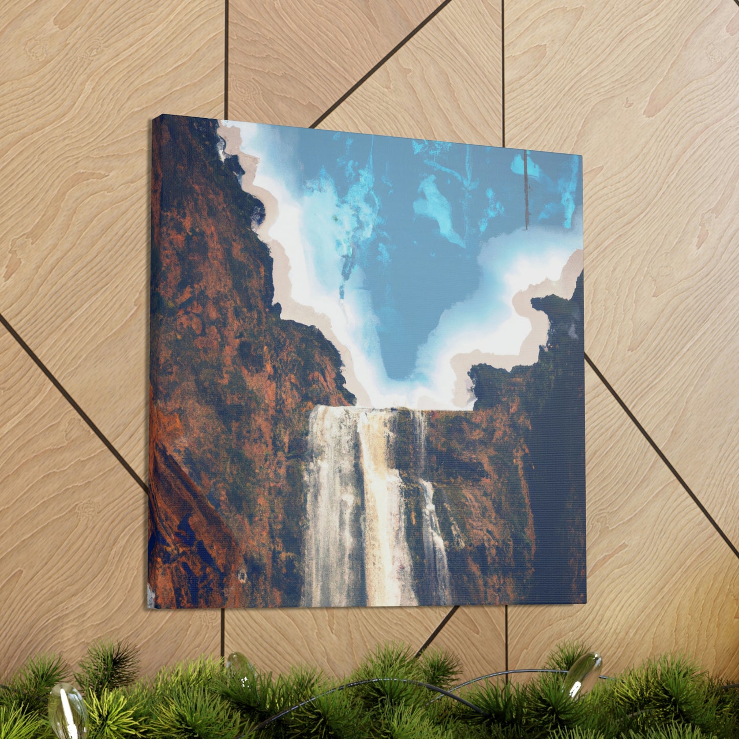 "The Mighty Waterfall Scene" - Canvas