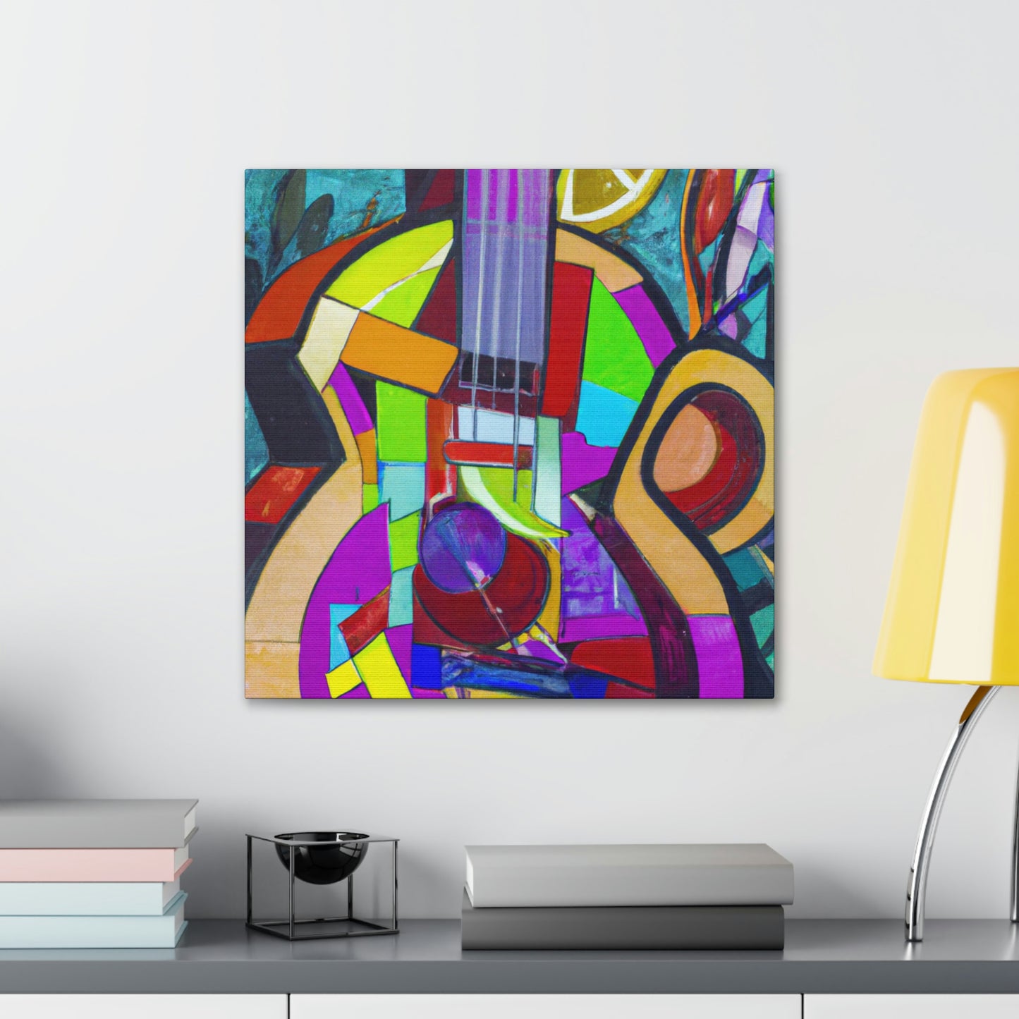 Mandolin in Moonlight. - Canvas