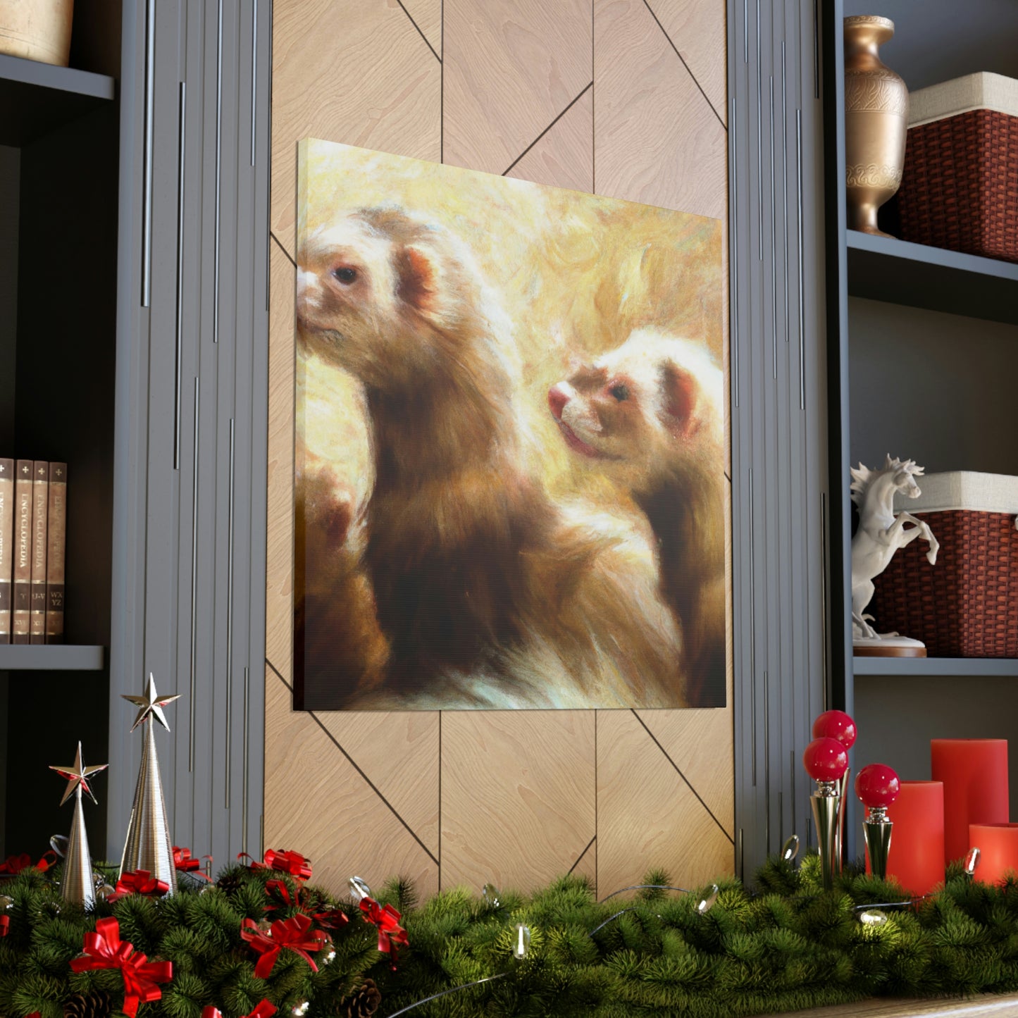 Ferrets in Impressionism - Canvas