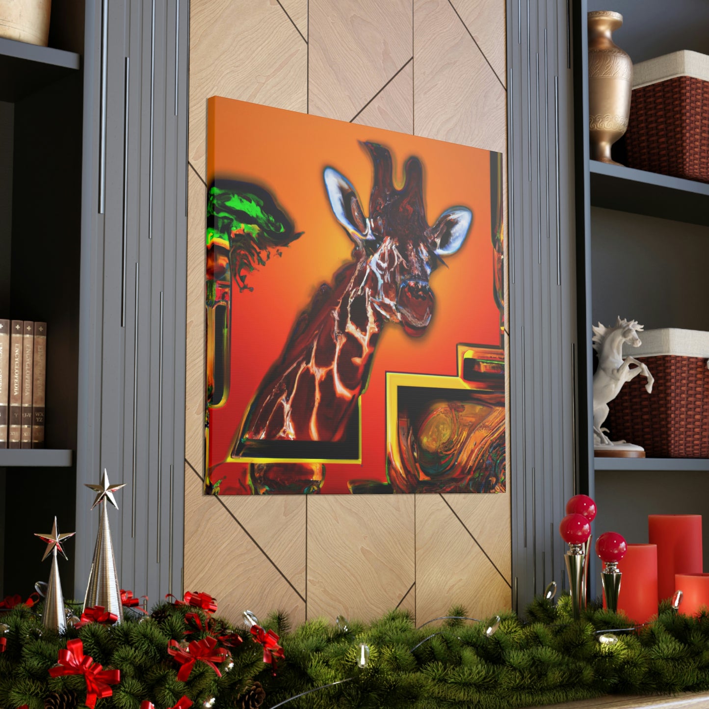 Giraffe in Art Deco - Canvas