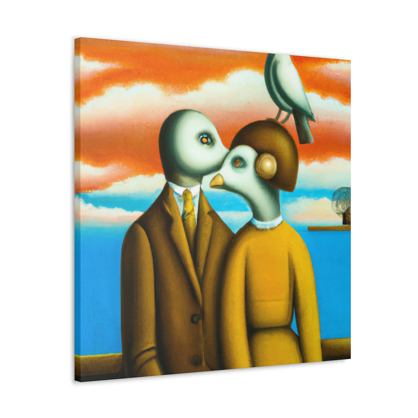 "Lovebirds in Surrealism - Canvas