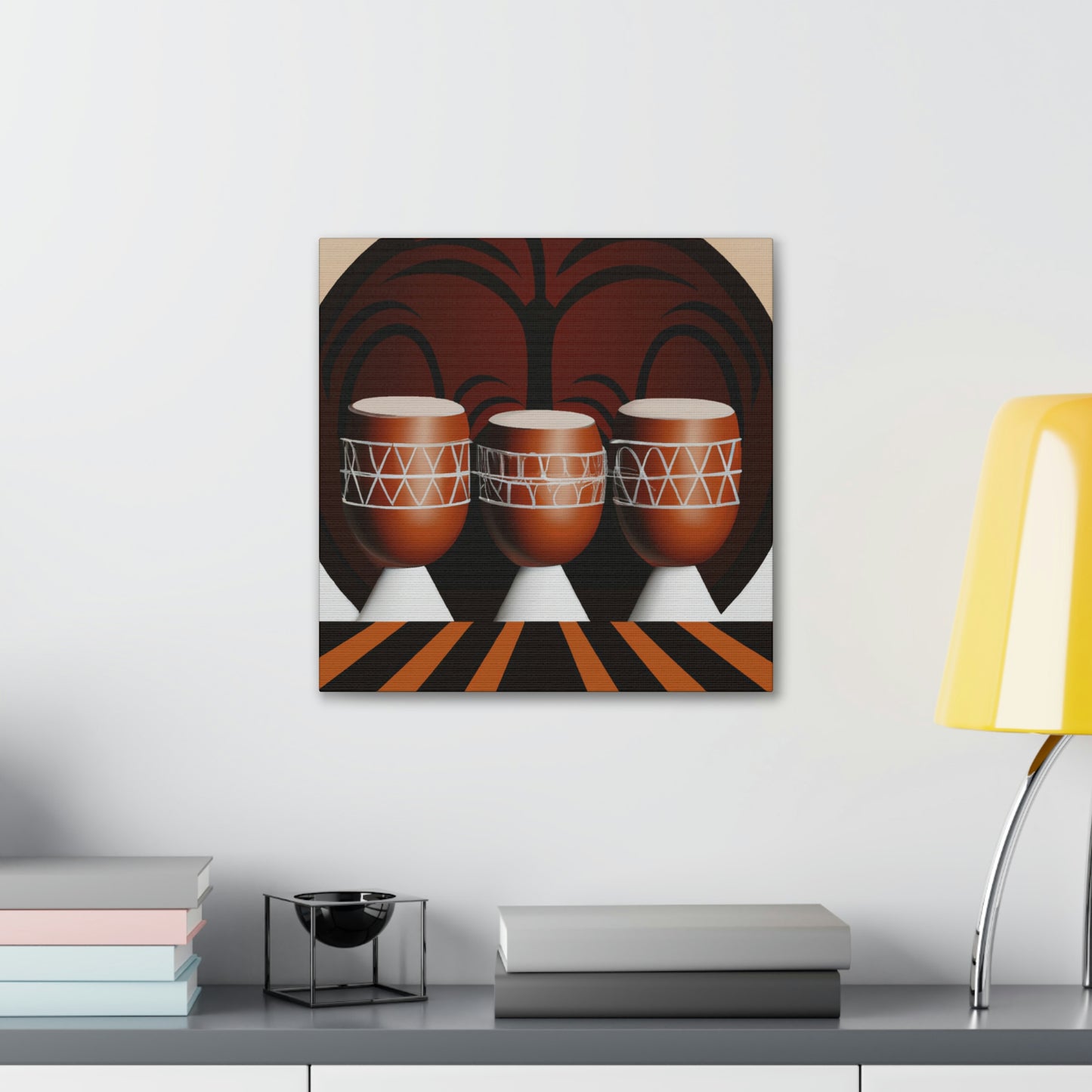 "Lively Deco Bongos" - Canvas