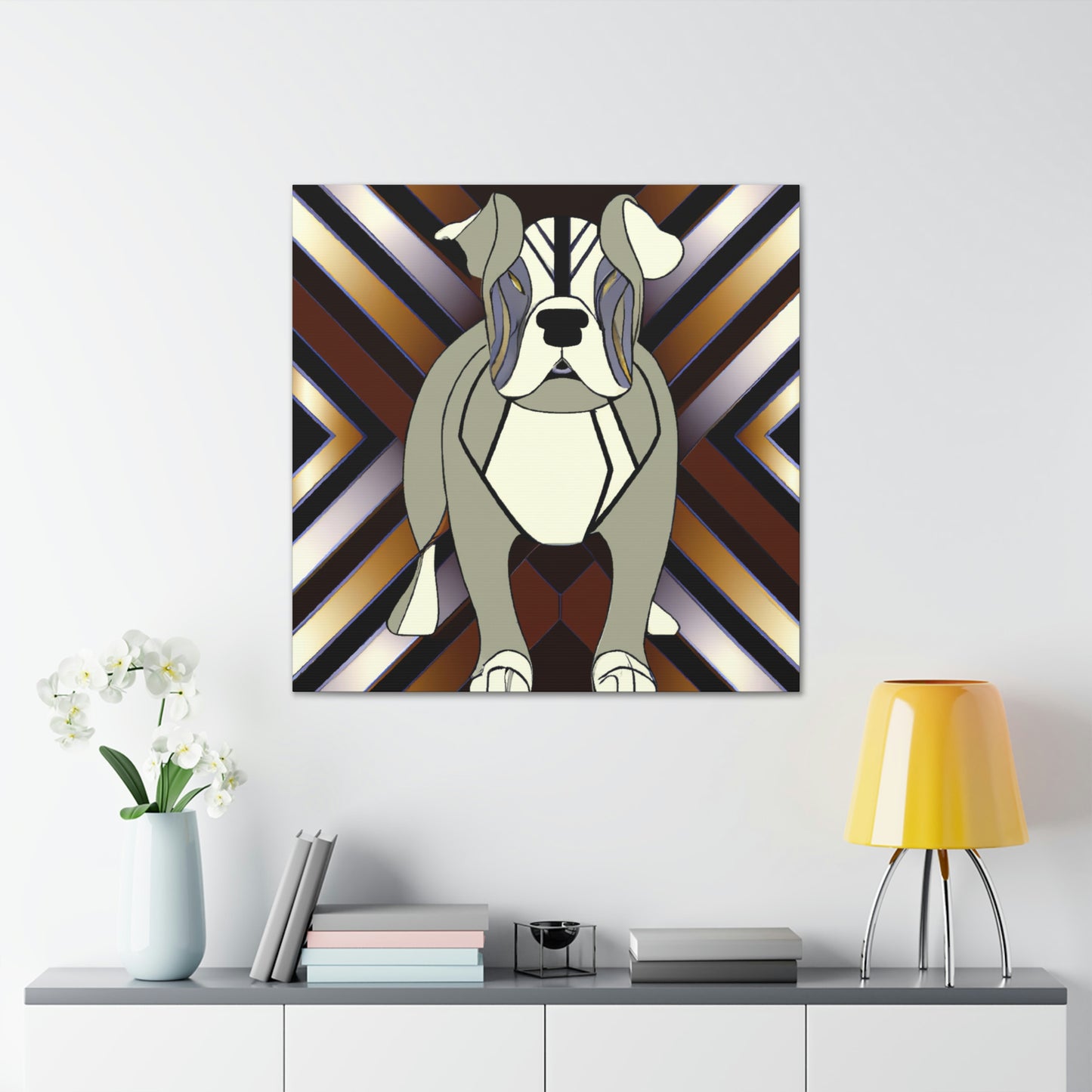 "Bold Bulldog Blooms" - Canvas