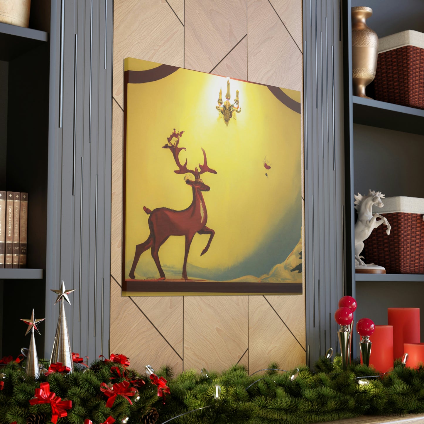 "Reindeer Art Deco" - Canvas