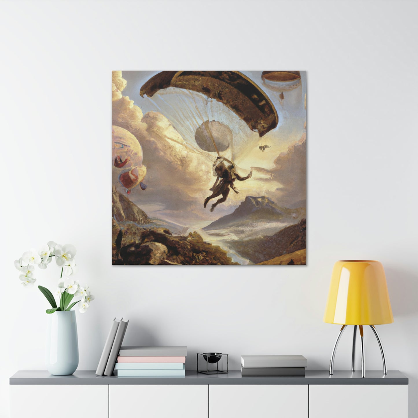 "Paratrooper's Heavenly Descent" - Canvas