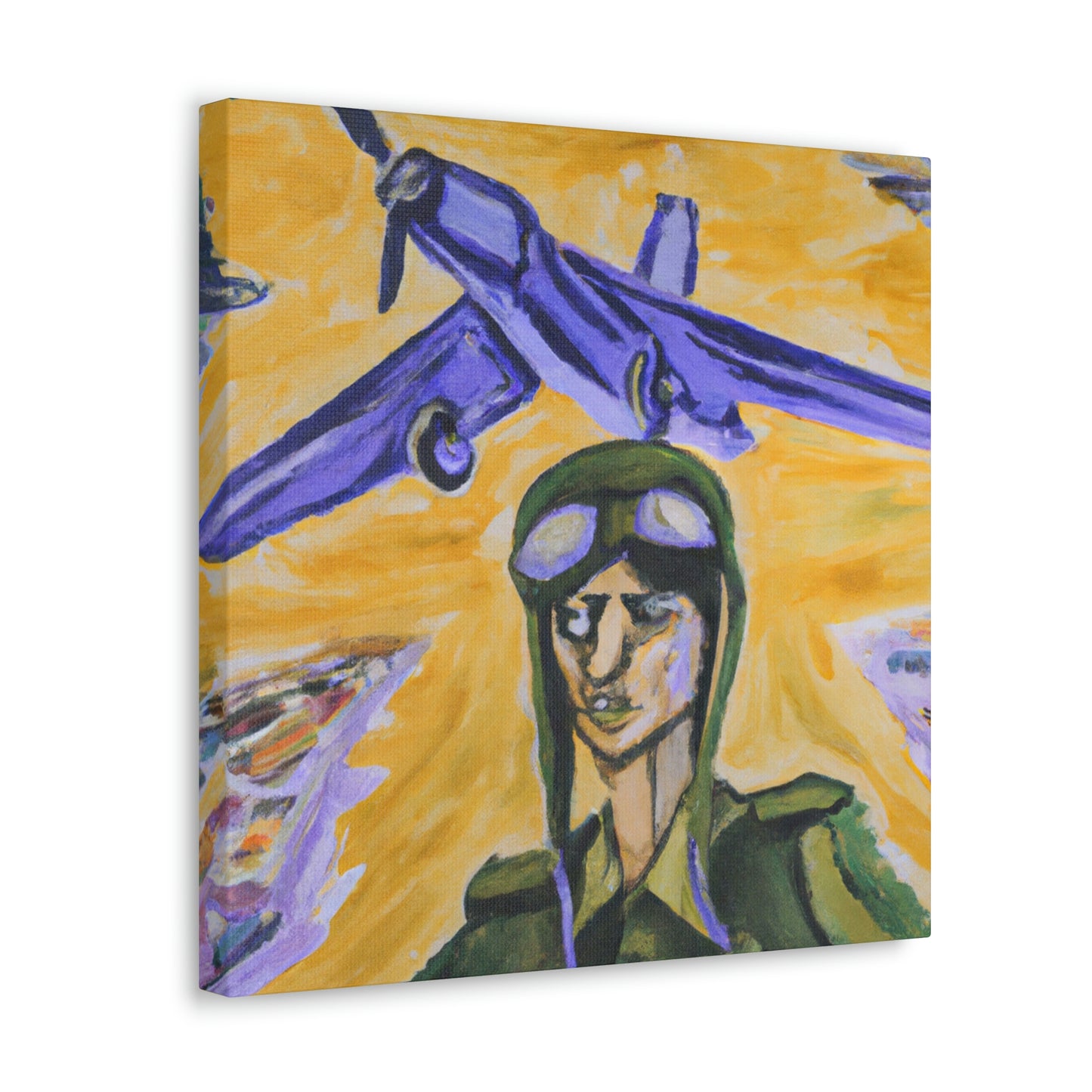 "Aviator in Expressionism". - Canvas