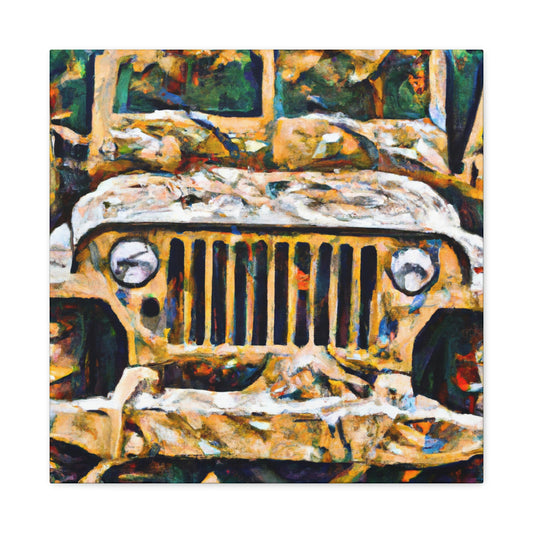 Jeep in Abstract Reality - Canvas