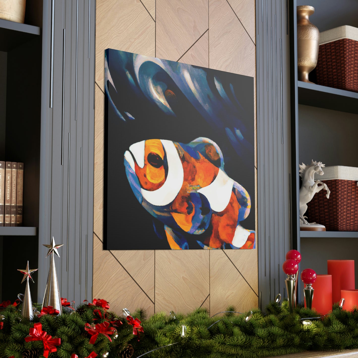 "Clownfish in Abstraction" - Canvas