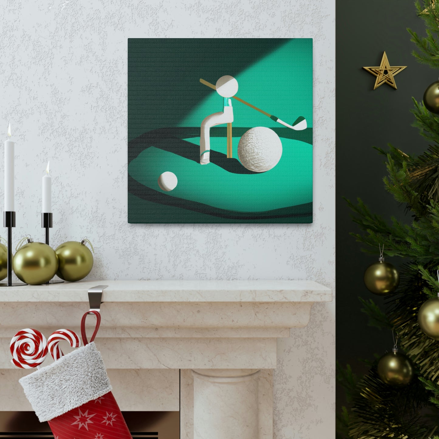 Golfing In Minimalism - Canvas