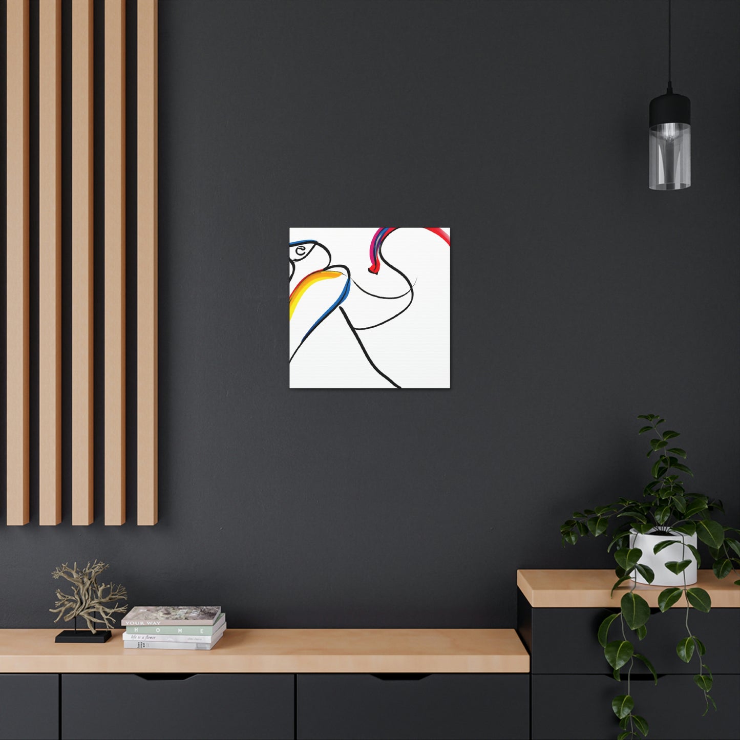 "Macaws in Minimalism" - Canvas