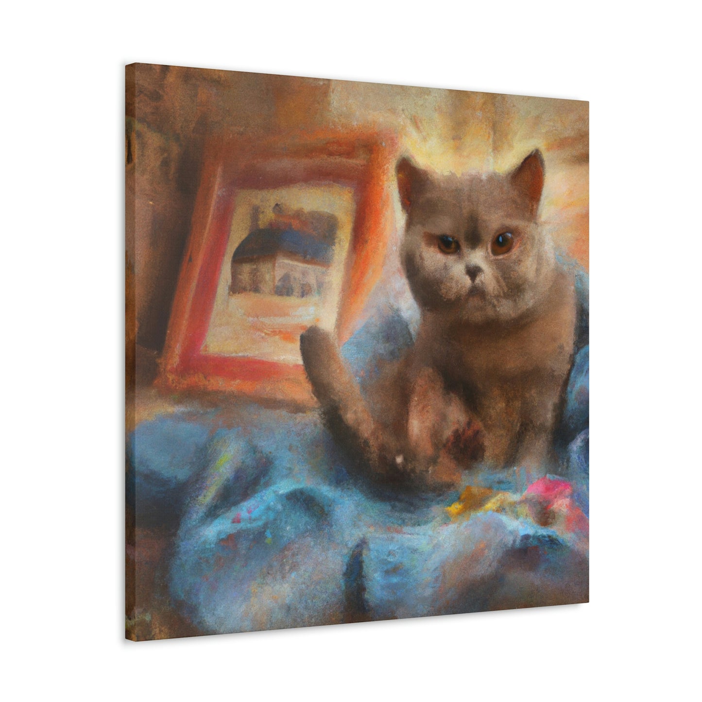 Feline Devotion Surreal - Canvas