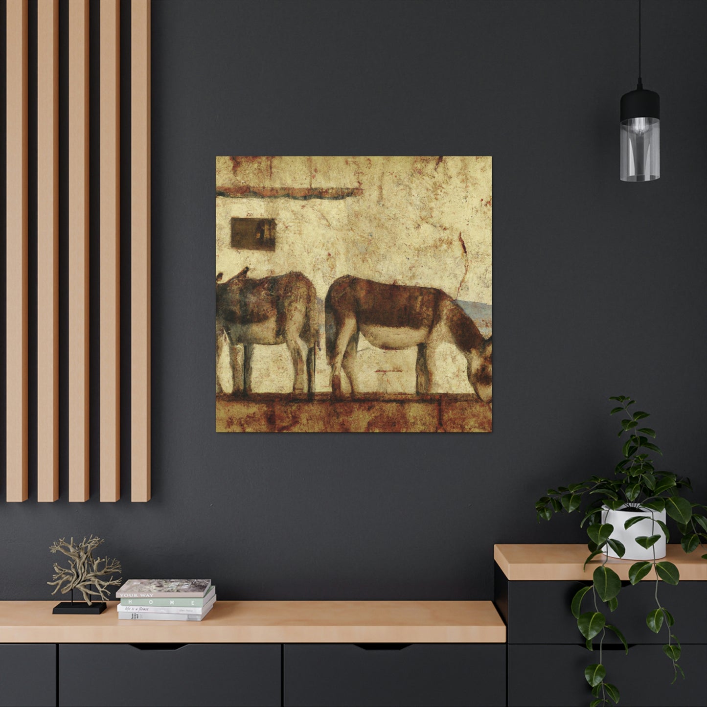 "Donkey in Deco Style" - Canvas