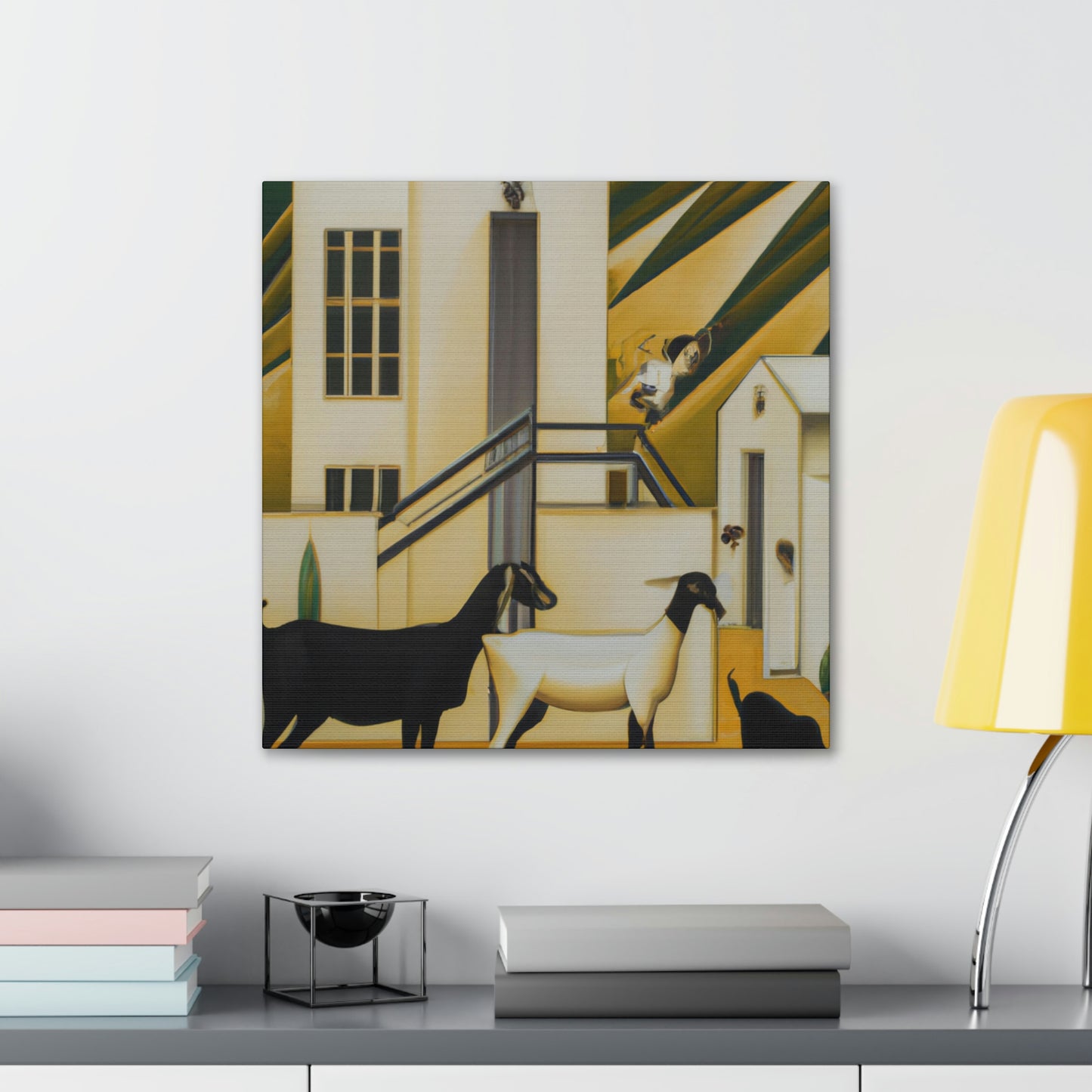 "Goat in Glamourous Gold" - Canvas