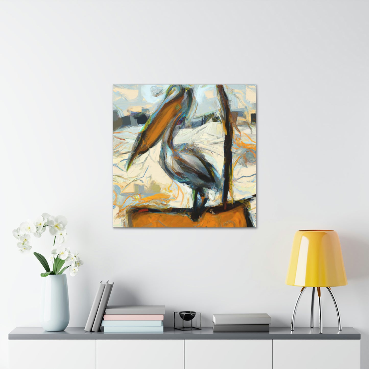 Pelican's Deep Emotion - Canvas