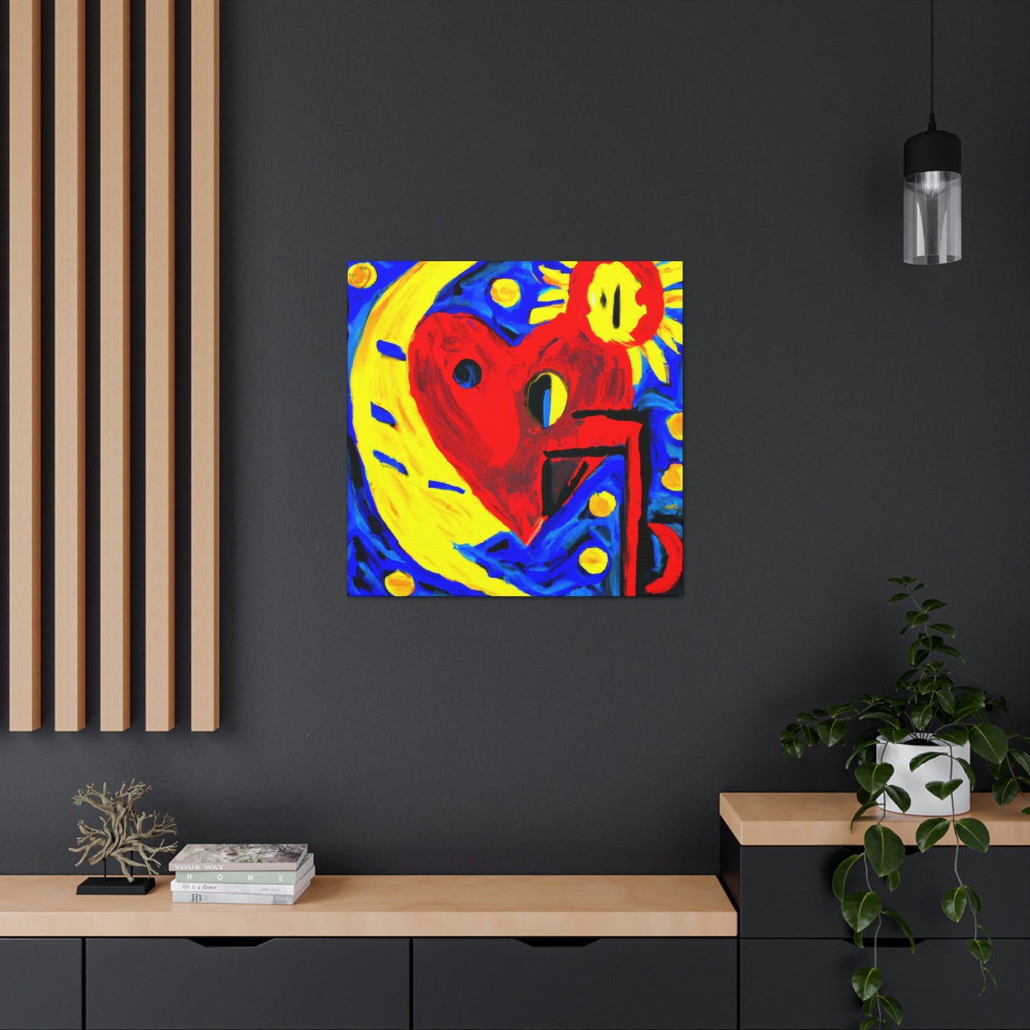 Love's Silver Moon - Canvas