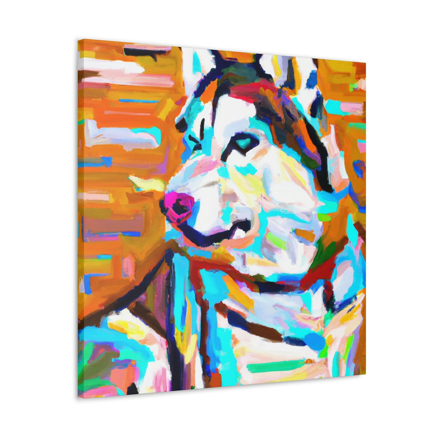 "Husky in Fauvist Colors" - Canvas