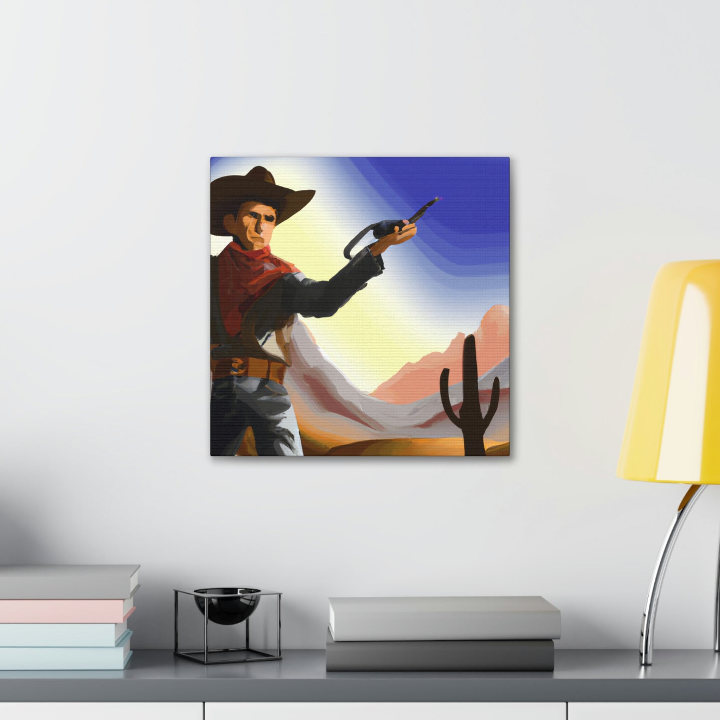 Guns Against Seascape - Canvas