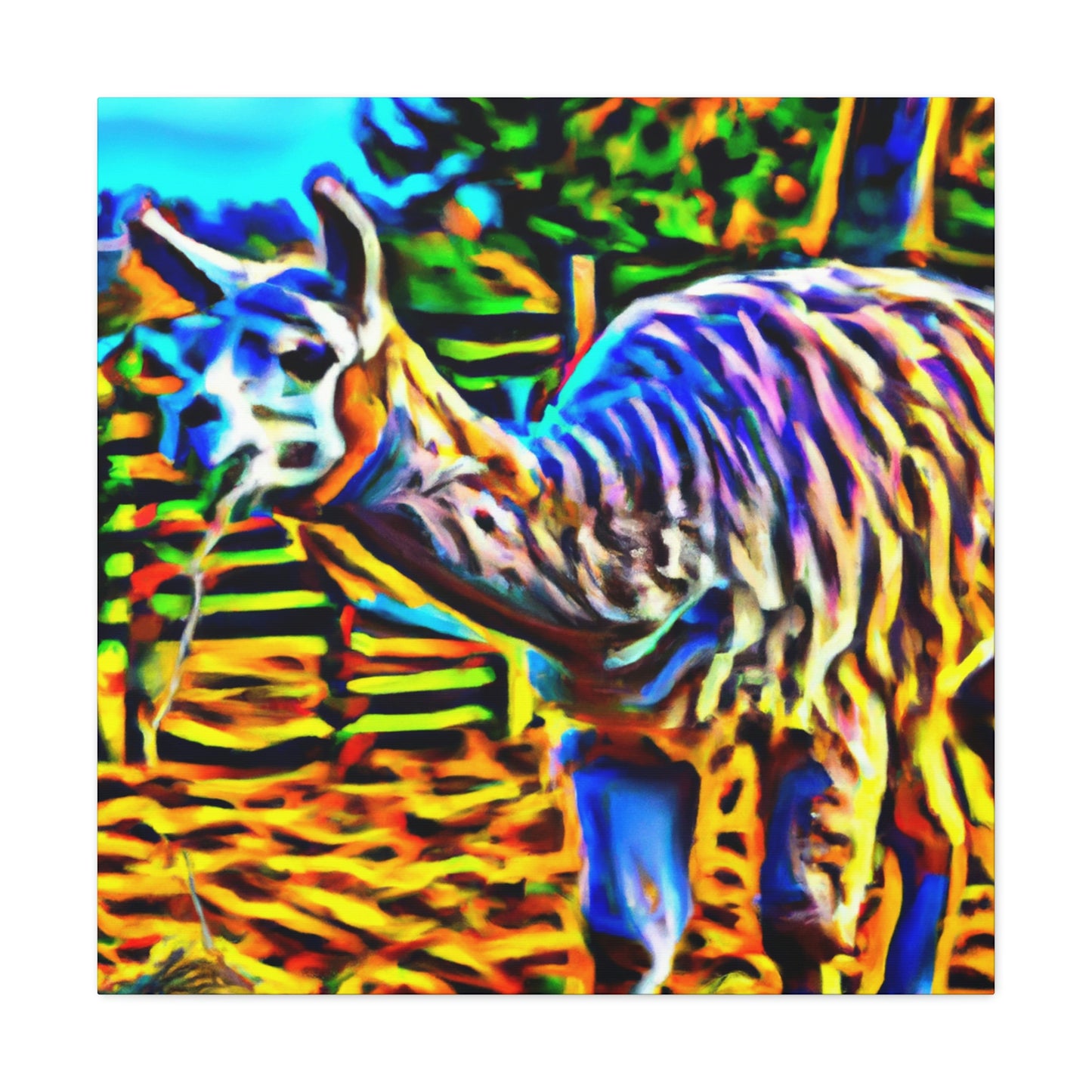 Llama at Sunrise - Canvas