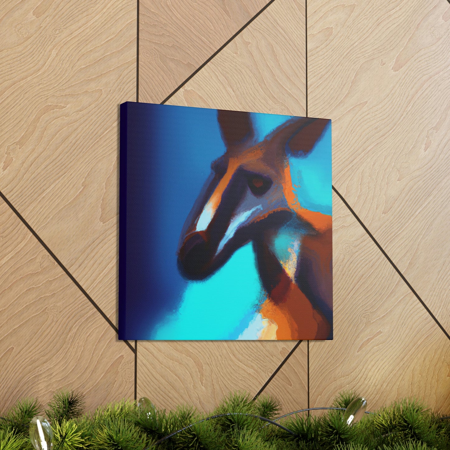 Kangaroo in Abstract - Canvas