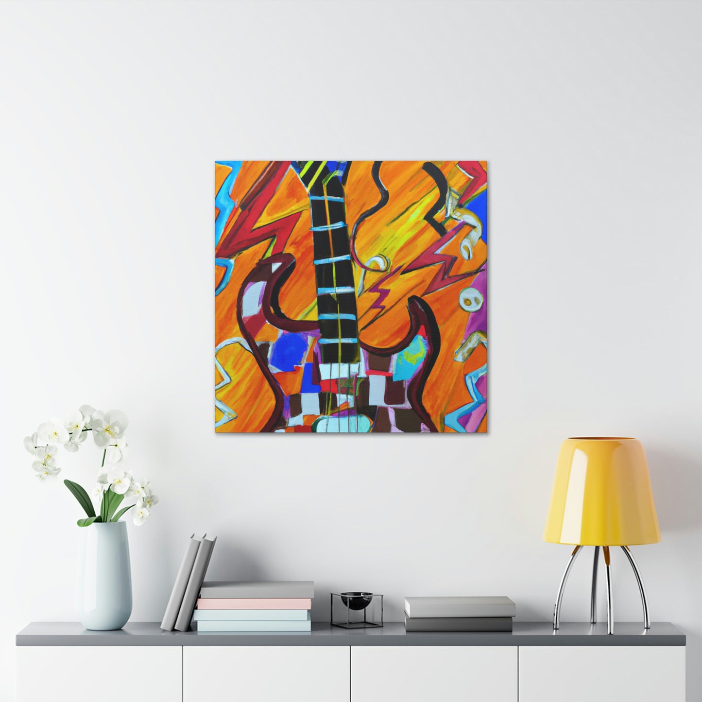 "Electric Guitar Noise Storm" - Canvas