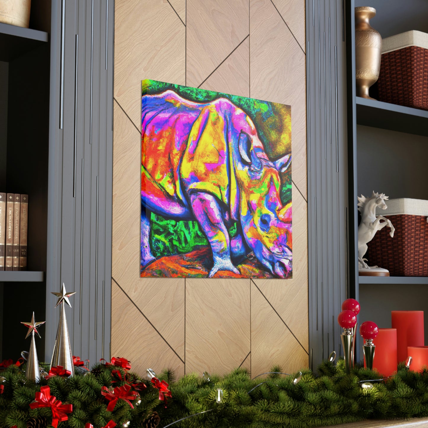 Rhinoceros in Deco - Canvas