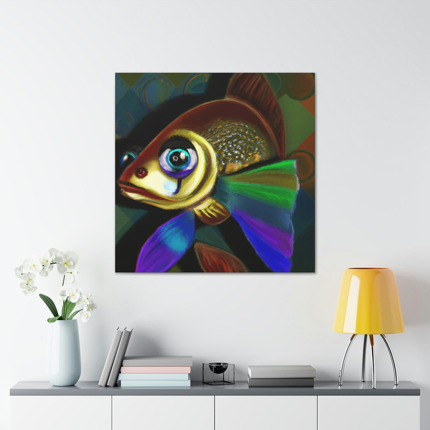 Guppy Art Deco Swirl - Canvas