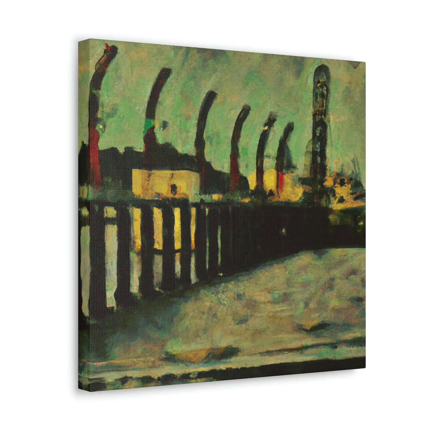 Pier at Nightfall - Canvas