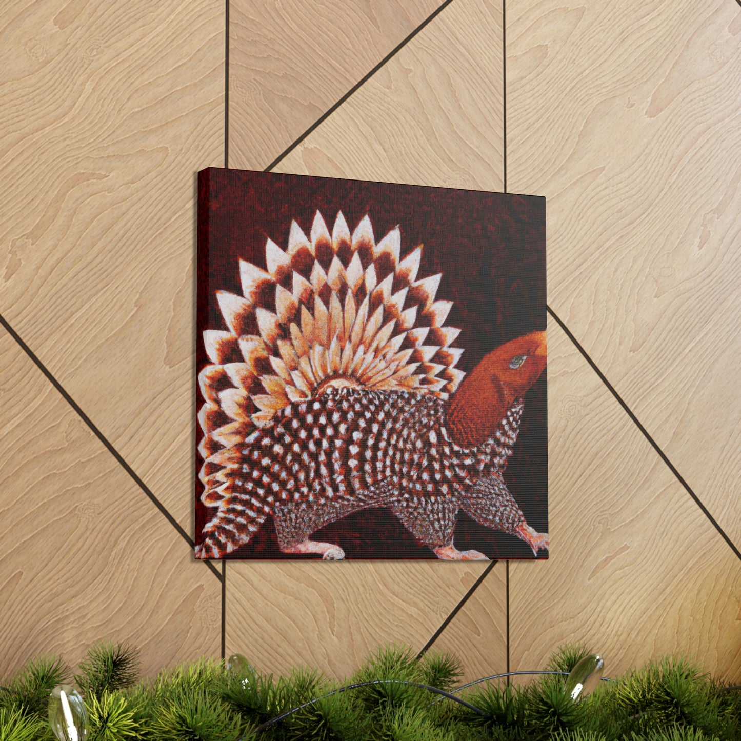 Gleaming Art Deco Pangolin - Canvas