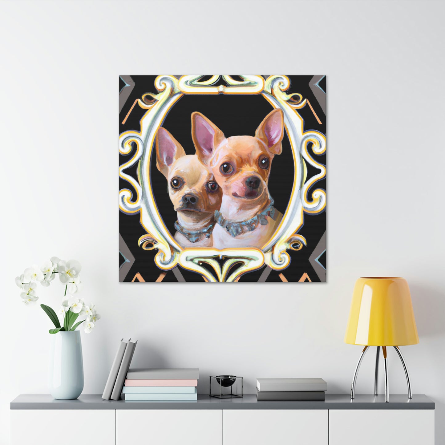 "Chihuahua Deco Dream" - Canvas