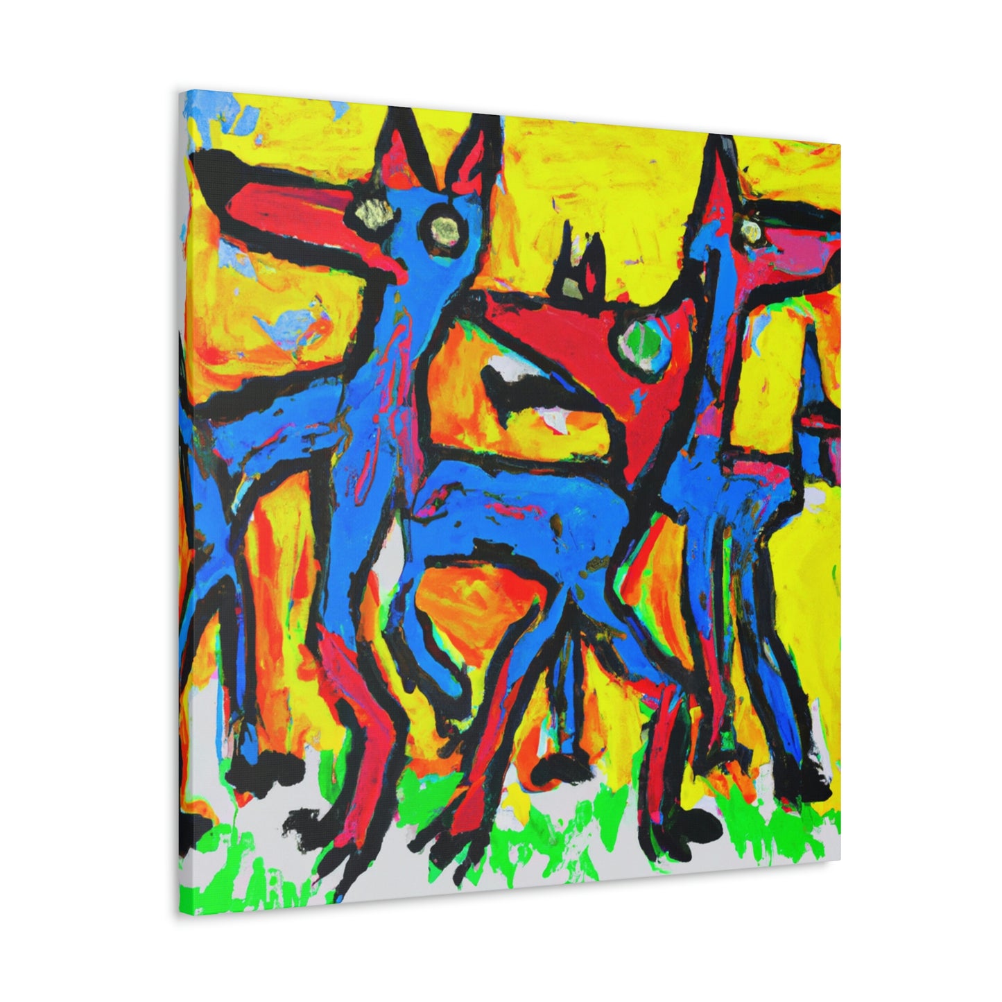 Coyotes in Expressionism - Canvas