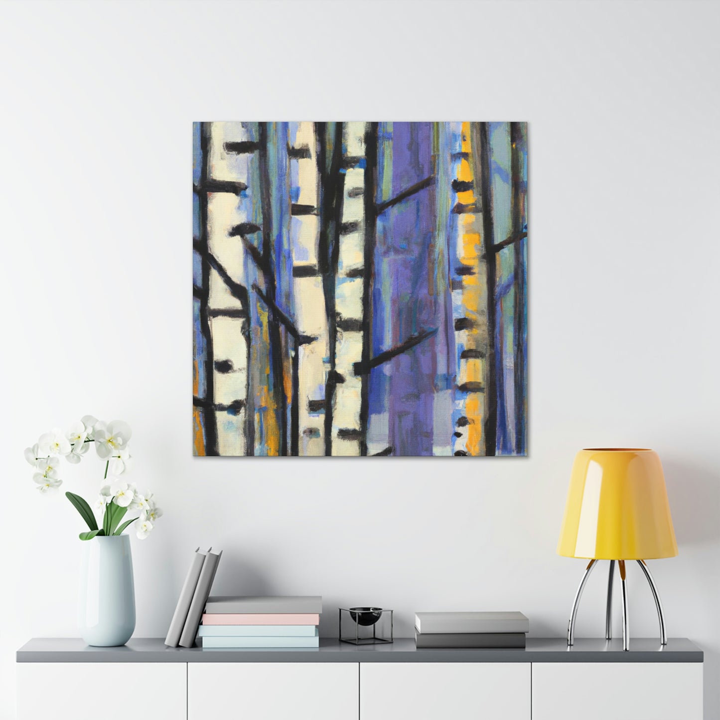 Birch Tree Expressionism - Canvas