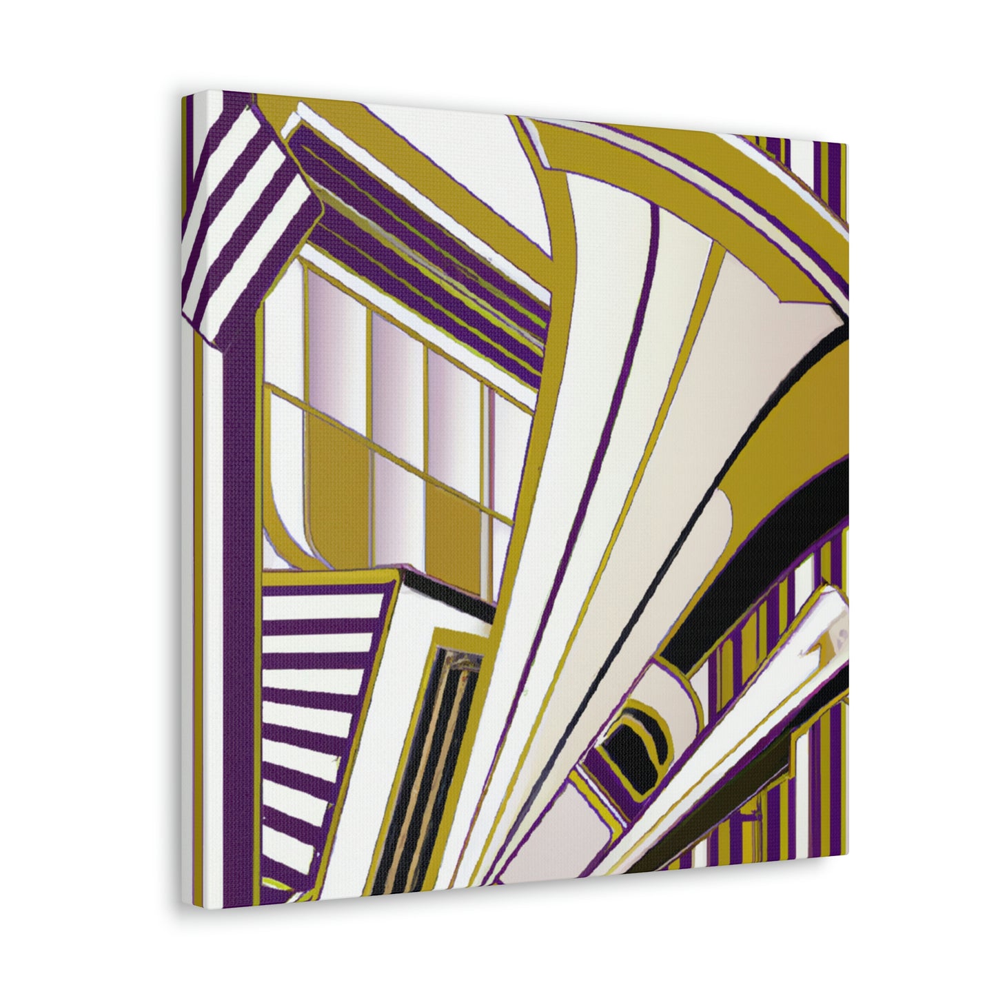 "Rising Deco Trumpet" - Canvas