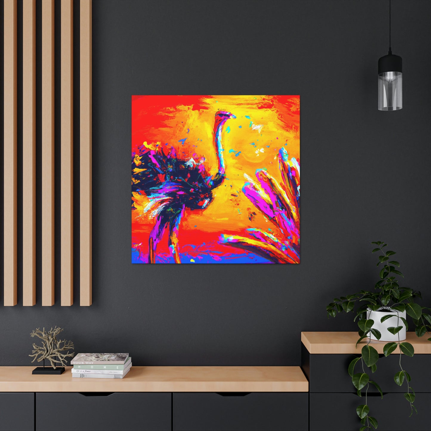 Ostrich in Abstraction - Canvas