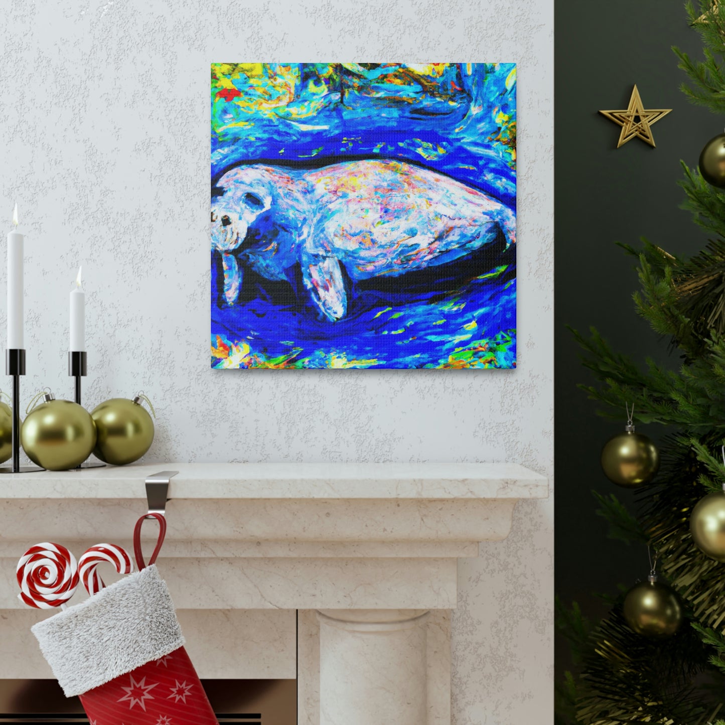 Manatee in Expressionism - Canvas